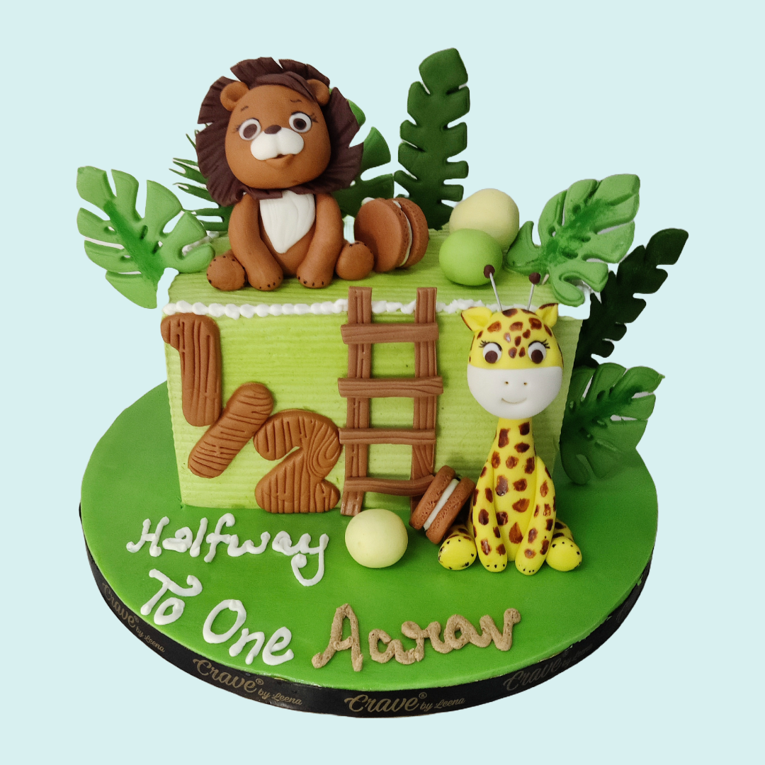 Jungle Theme Cake 1 Kg Order Your Guilt Free Delight Crave By Leena