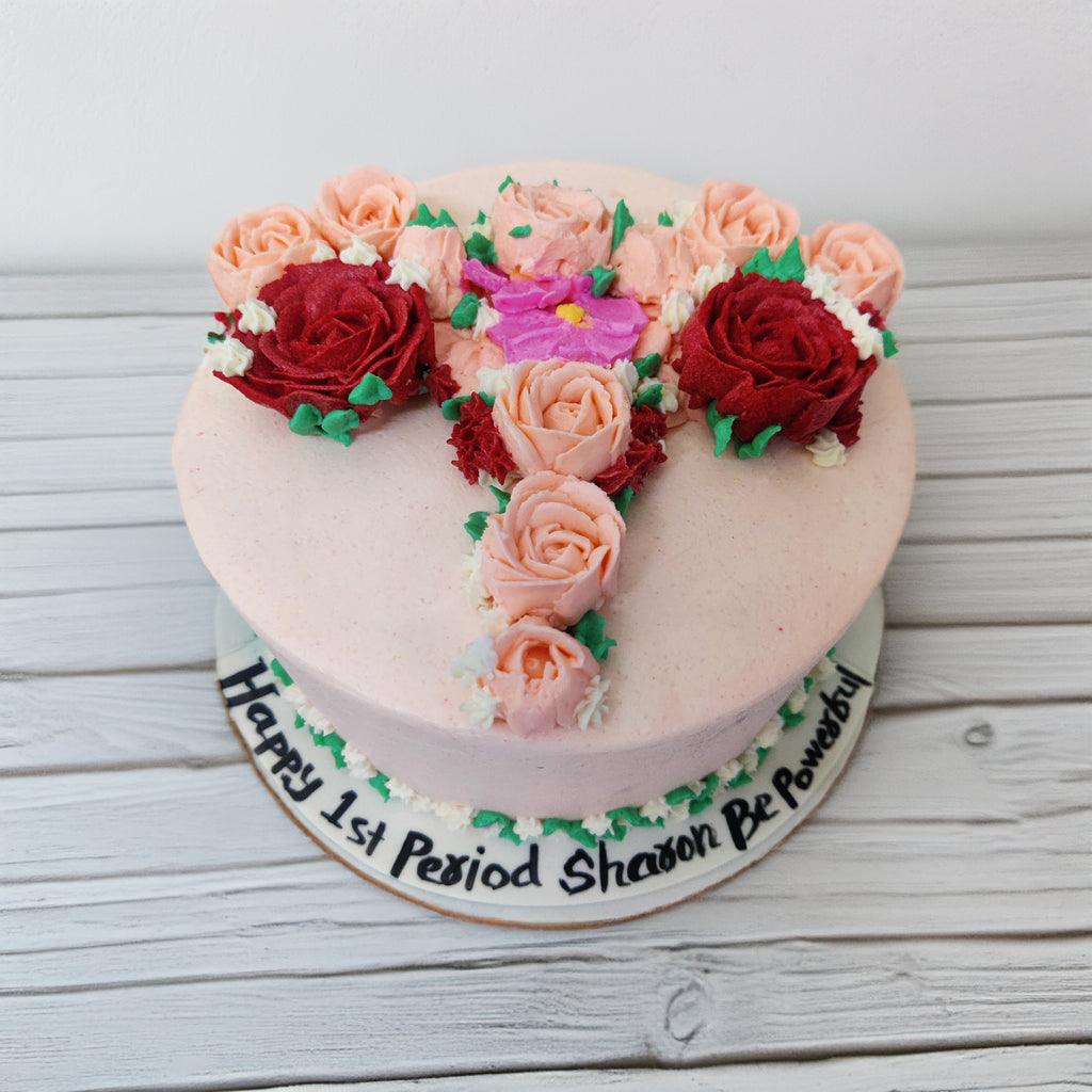 Buttercream Floral Kinky cake - Crave by Leena