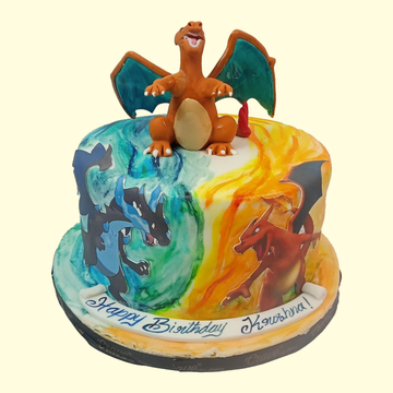 3D Pokemon Charizard cake - Decorated Cake by Lulu Goh - CakesDecor