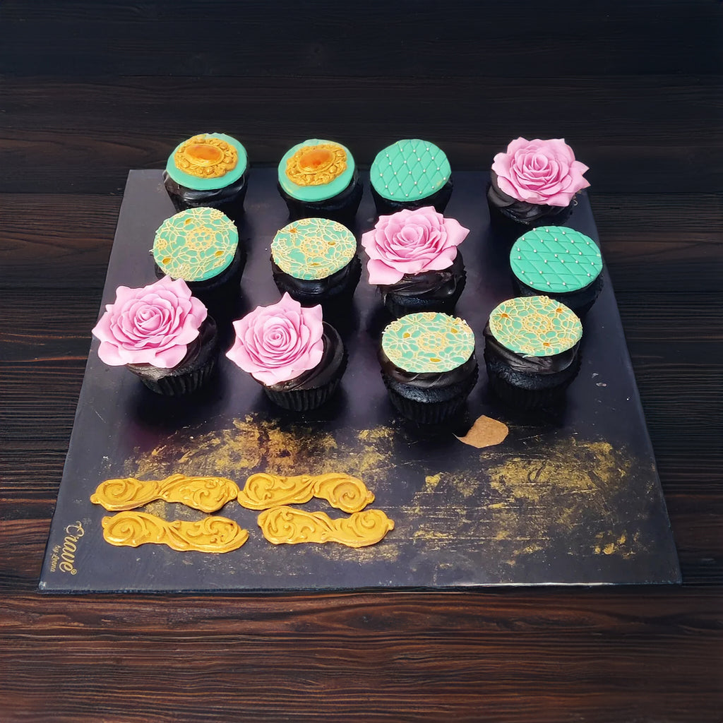 Designer Floral Cupcakes - Crave by Leena