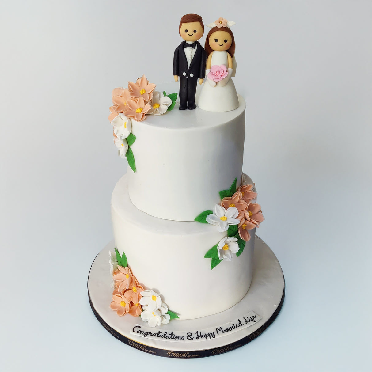 Floral Elegance Wedding Cake