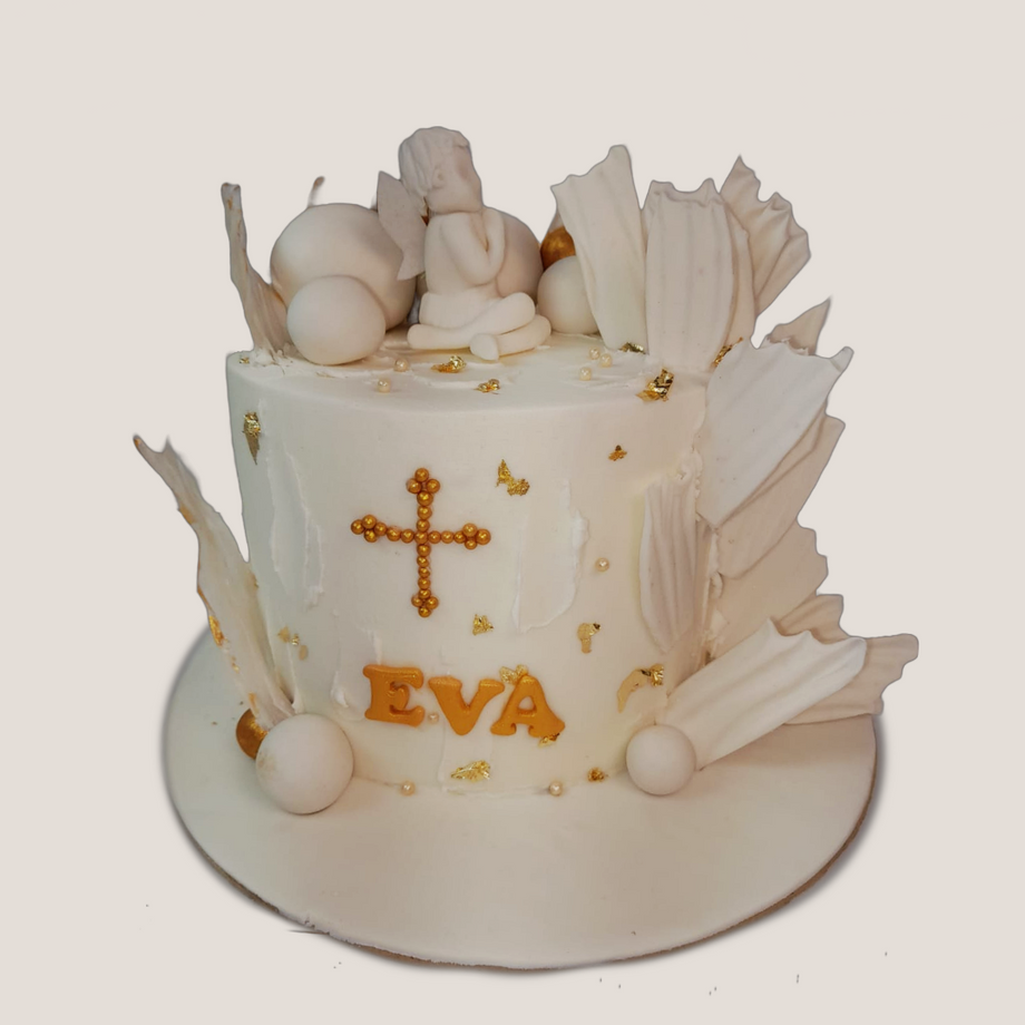 2 Tier Christening Cake for Baby Girl - YouTube