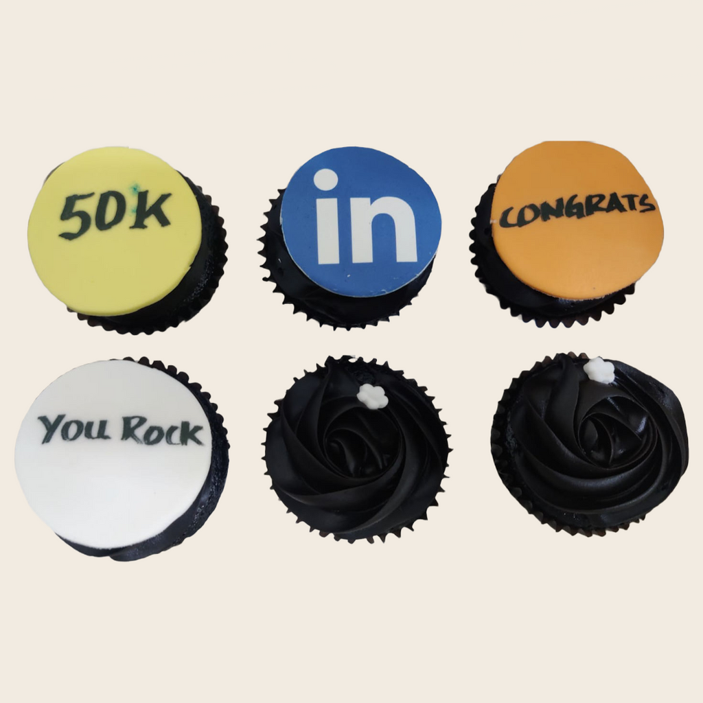 Linkedin Cupcakes (Box of 6) - Crave by Leena