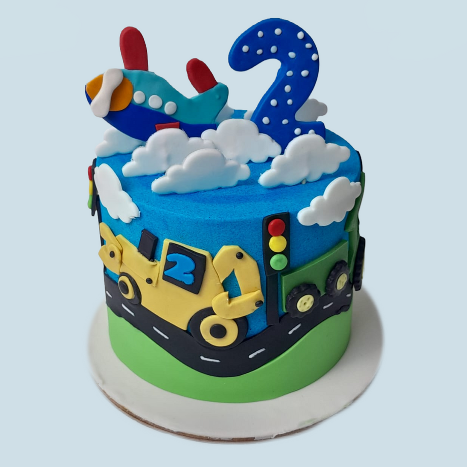 Transportation Birthday Cake 3Kg – bigwishbox