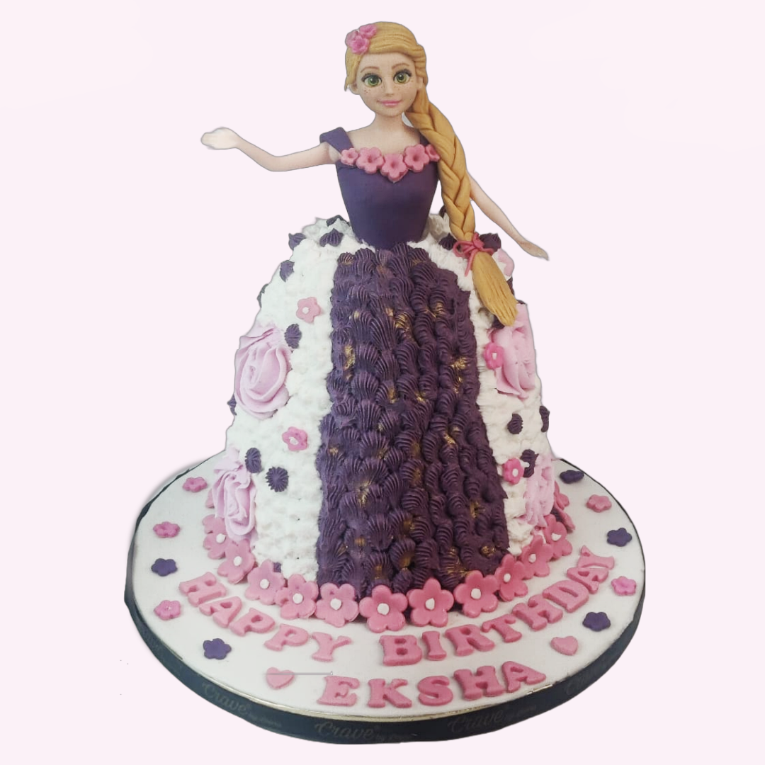 Fondant Doll on Fresh Cream Cake | Sugarcraft India