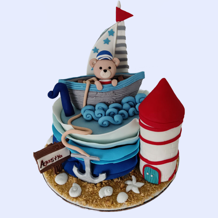 Sailor cake | Sailing boat all decorated with fondant blunot… | Flickr