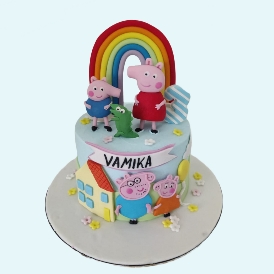 The Sensational Cakes: Peppa Pig Farm Garden Theme Kiddie 3D Cake Singapore  #PeppaPigCake