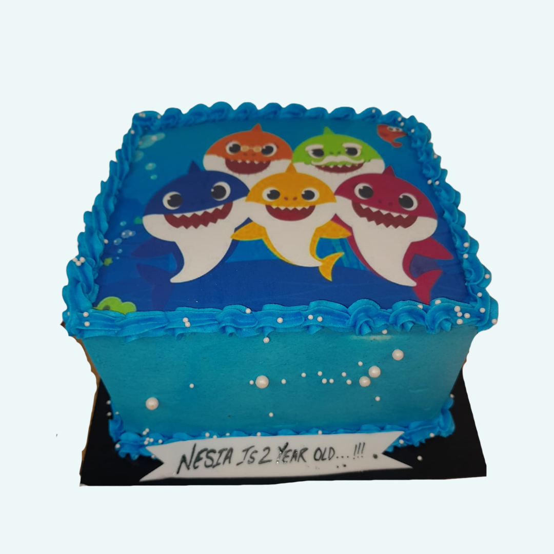 Baby Shark Theme Cake