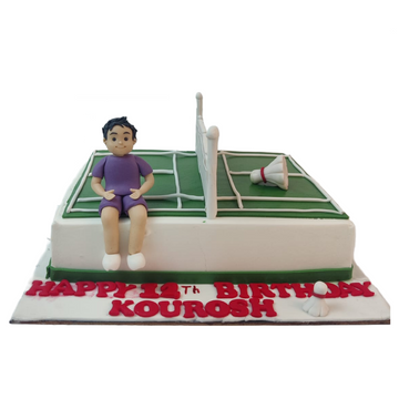 Smashing Badminton Court Cake- Order Online Smashing Badminton Court Cake @  Flavoursguru