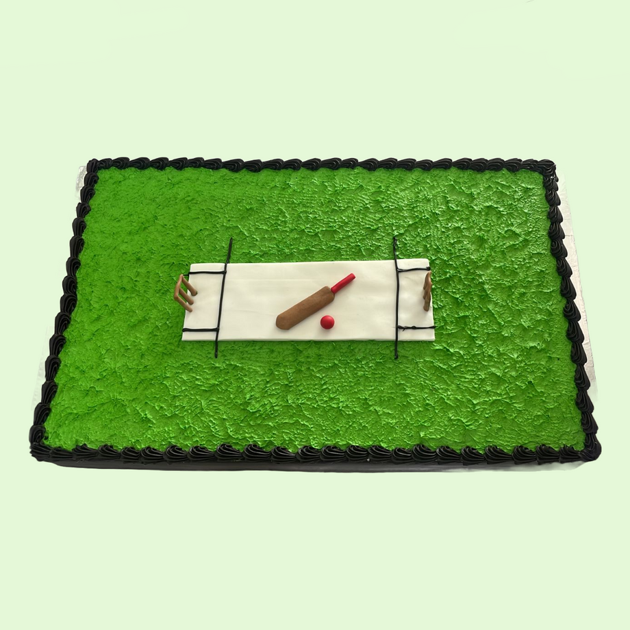 Customise cricket pitch cake 1 kg 500 gm chocolate