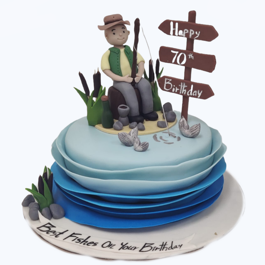 Ruffled fishing cake - Crave by Leena