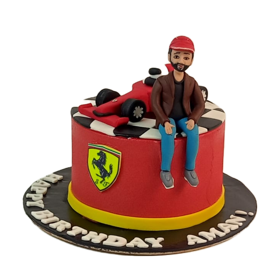 Ferrari Car Race Cake, A Customize Car Race cake