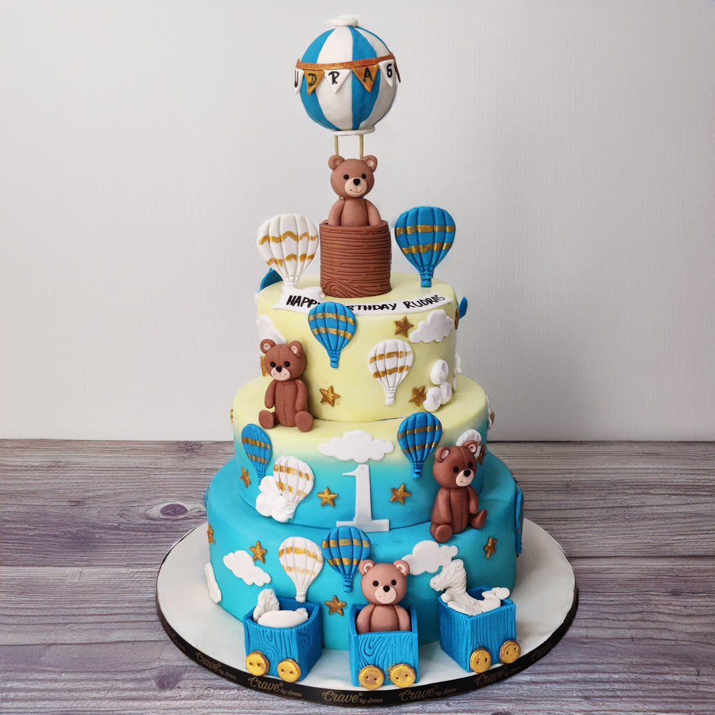 Teddy's Balloon Bonanza Cake - Crave by Leena