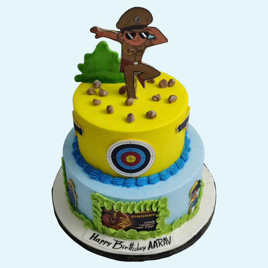 Little Singham Cartoon Photo Cake Delivery In Delhi And Noida