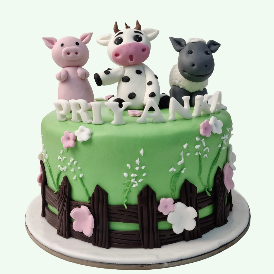 Baby's First Birthday Farm Cake - The Joys of Boys