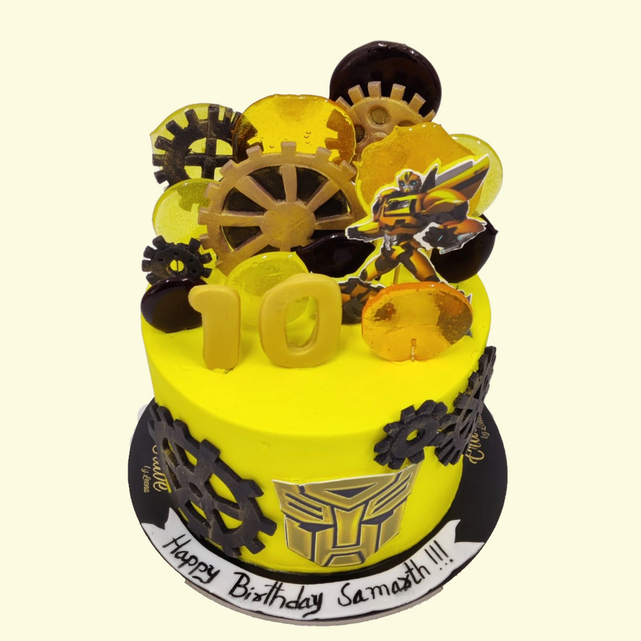 Transformers Bumblebee Cake – Lola's DIY Party Tips