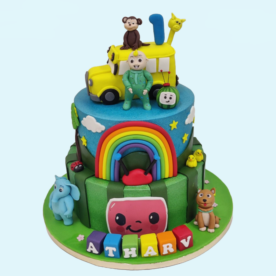 Cocomelon Cake For Kids | bakehoney.com