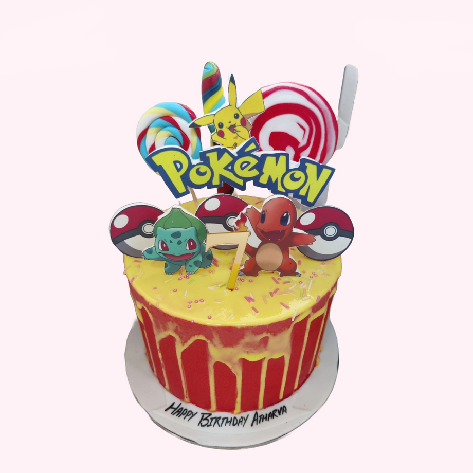 2-Tier Pikachu and Friends Pokemon Cake – Sei Pâtisserie