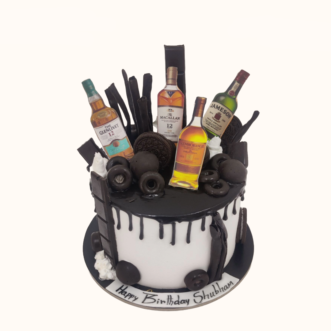 Ornament Beer Wine Bottle Cake Decoration Dessert Baking Simulation Whiskey  Supplies Boy Man Father Birthday Party