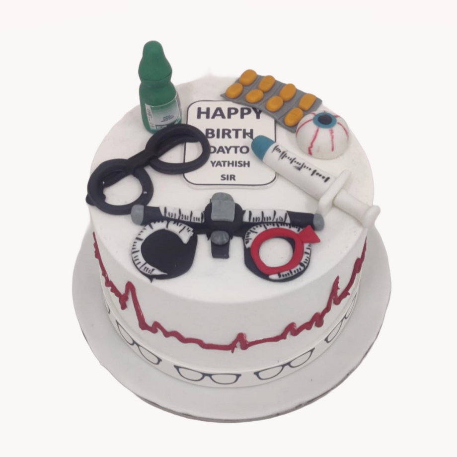 Doctor Theme Ribbon Cake 1Kg/1.5Kg by Yalu Yalu