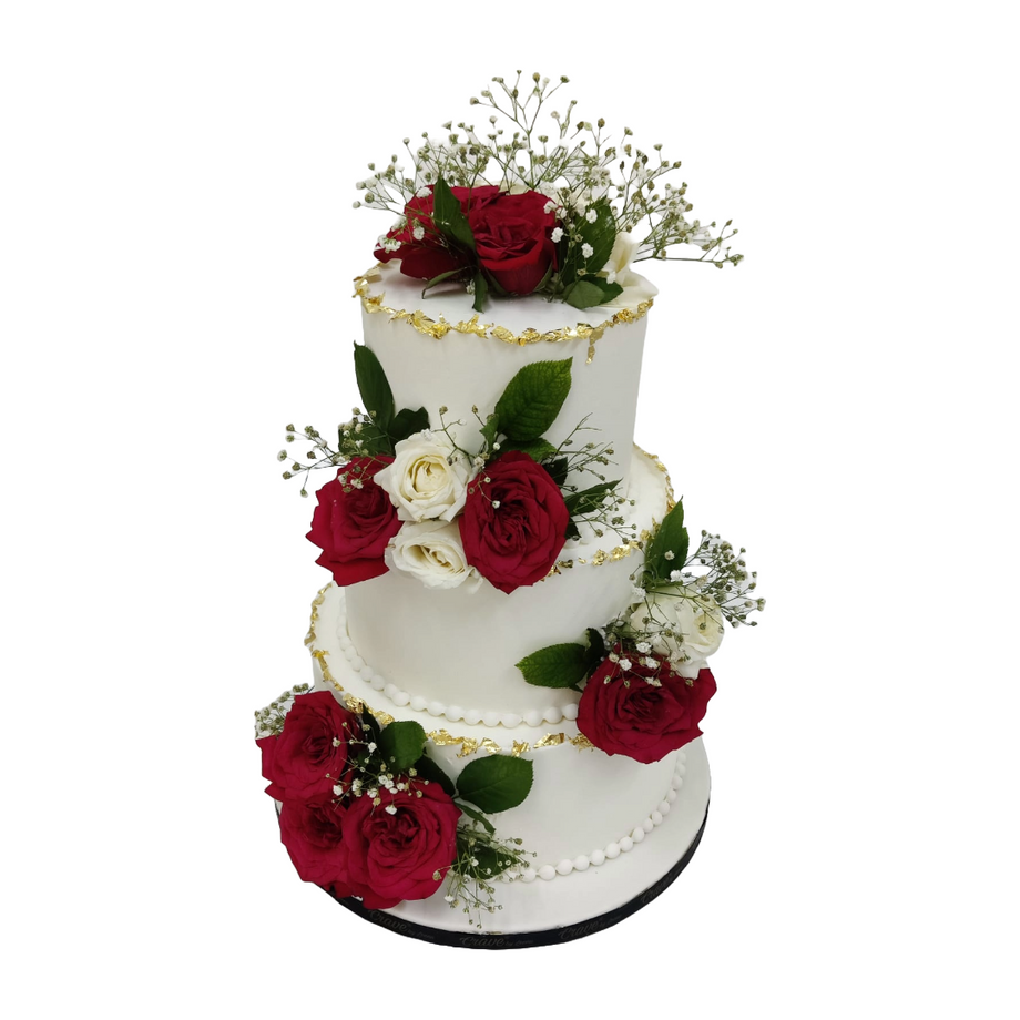 Ribbon Rose Rendezvous Cake - Wilton