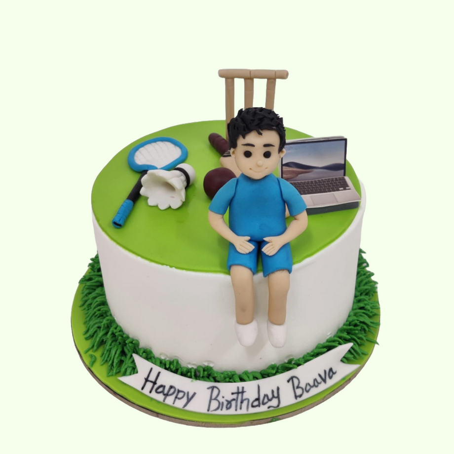 Cricket Boy Theme 1.5kg Cake – CAKESTRY15
