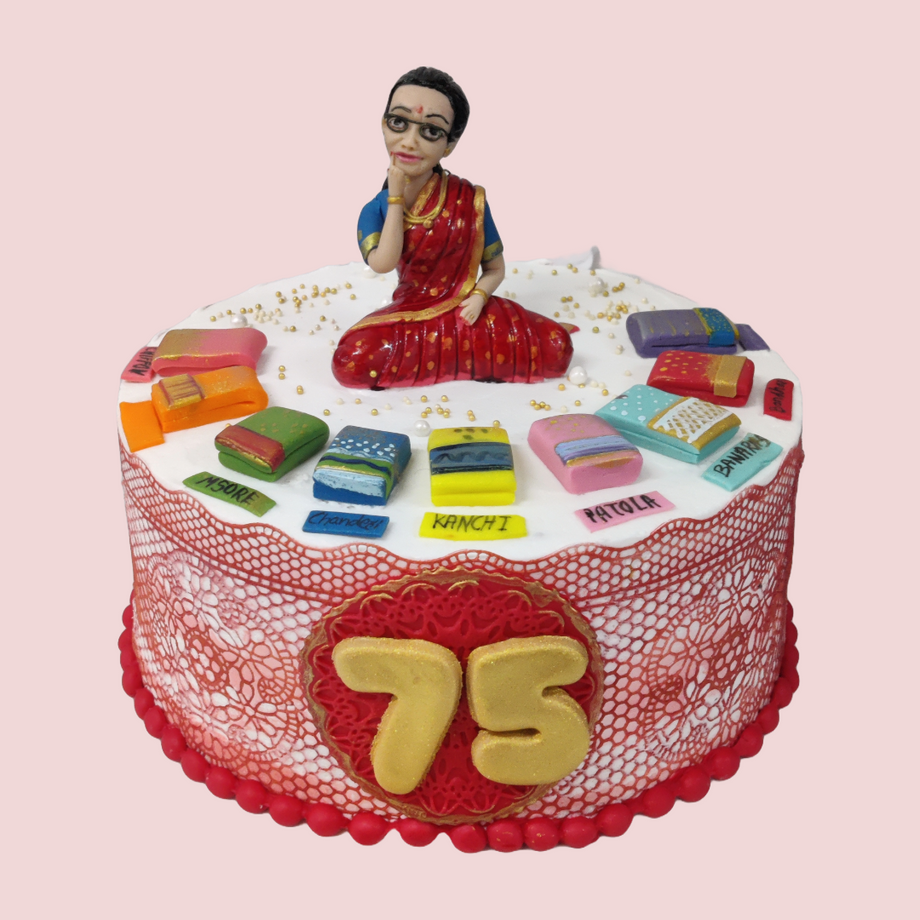 Customized Cake With Lady Saree Cake Design |Saree Cake Design |Indian  Women Saree Cake collection - YouTube