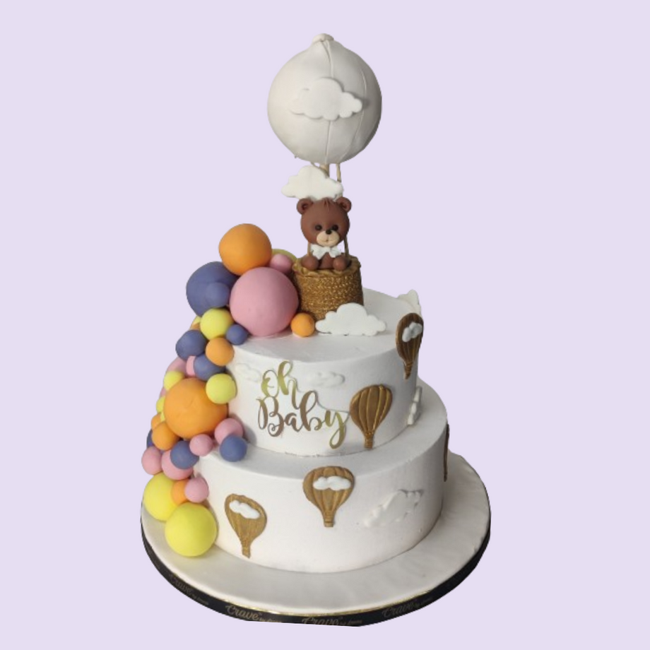 Rose gold cake with balloon and flowers | Buttercream birthday cake, Cake  designs birthday, 70th birthday cake