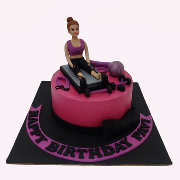 Gymnastics Zebra Tumbling Gym Girls Edible Birthday Cake Topper