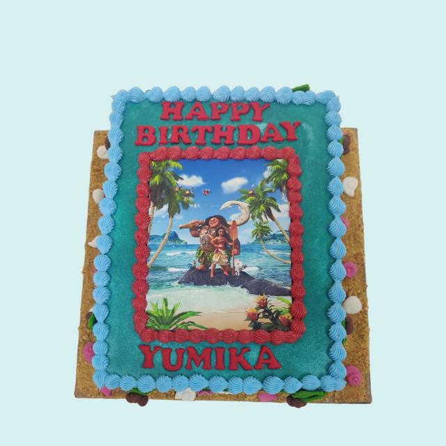 Moana Rectangular Theme Cake - Crave by Leena