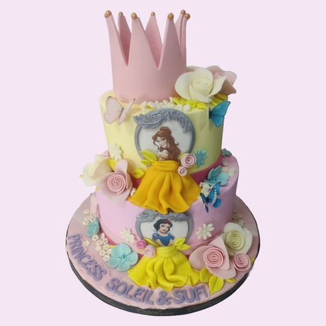 4 KG 2 Tier W&B Snow white & Bella Princess - Crave by Leena