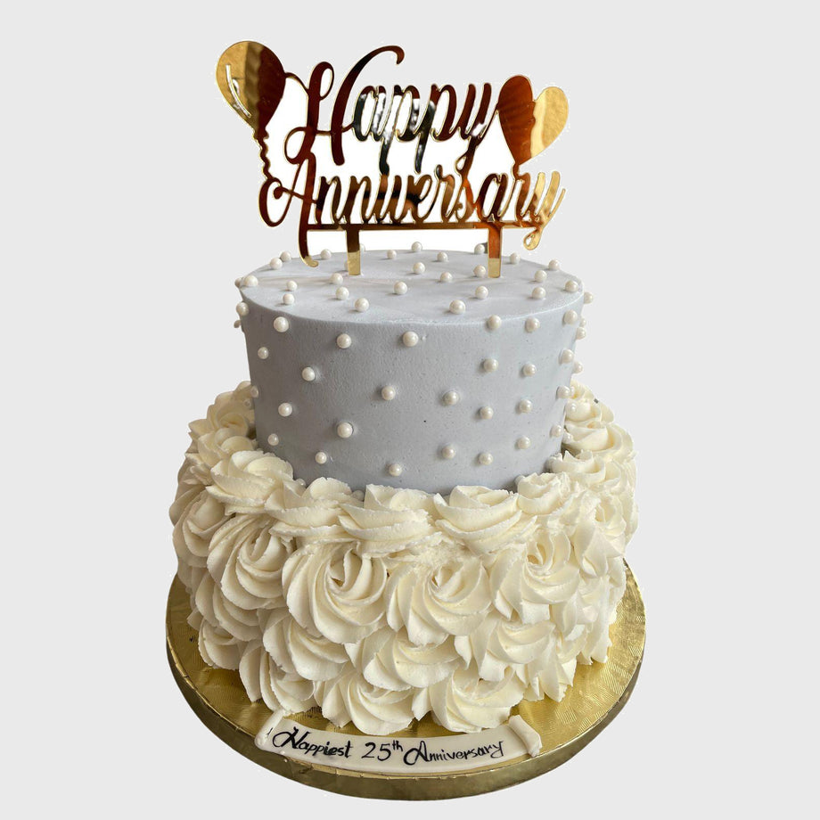 Cute Anniversary Cake Decorating Tutorial | Anniversary Cake Design |  Couple Theme Cake Decoration - YouTube