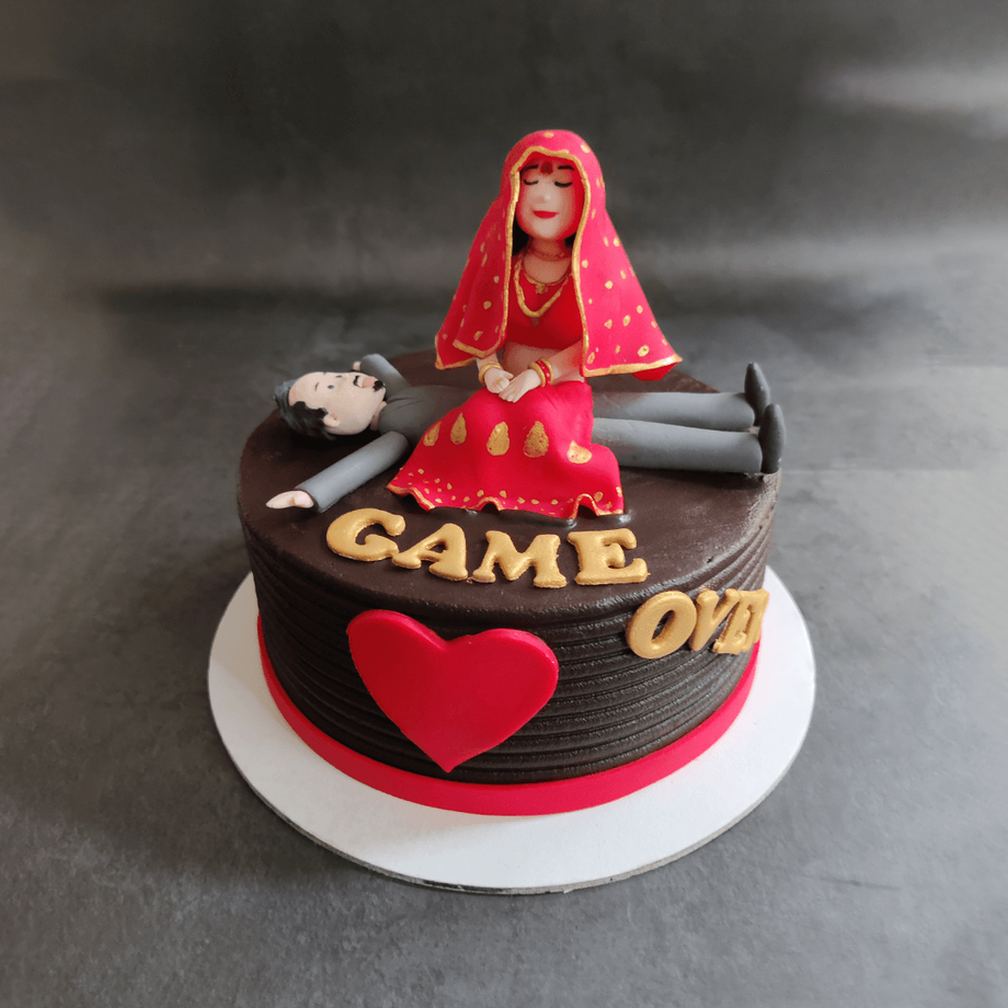 Game Over Theme Birthday Engagement Cake - Cake Square Chennai | Cake Shop  in Chennai