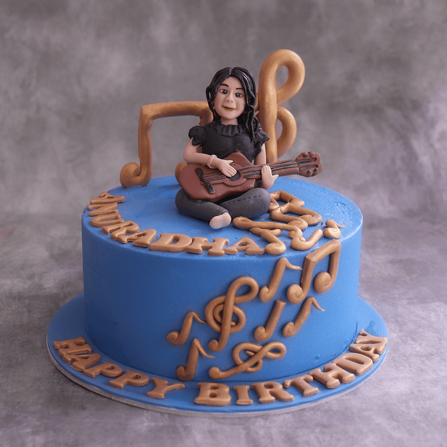 1PC Black Acrylic Finish Elegant Guitar Design Cake Topper, Musician  Guitarist Birthday Cake Insert, DIY Cake