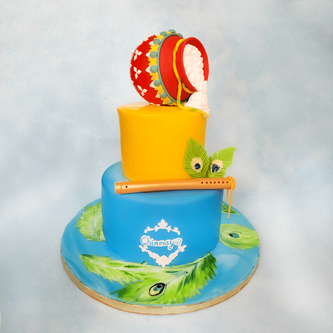 Krishna birthday theme cake.. | Cake designs birthday, Birthday cake  decorating, Unique birthday cakes