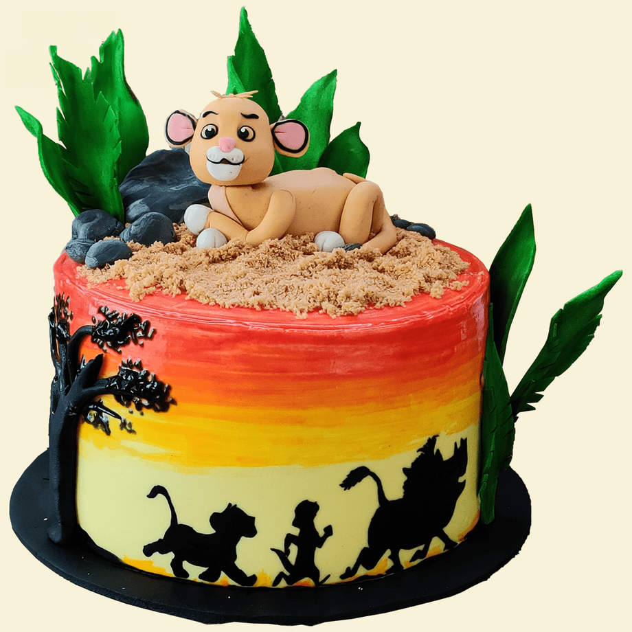 Lion Kids Fondant Cake Delivery In Delhi NCR