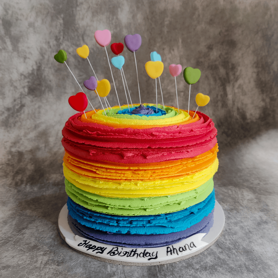 Pastel Rainbow Birthday Cake - Haniela's | Recipes, Cookie & Cake  Decorating Tutorials