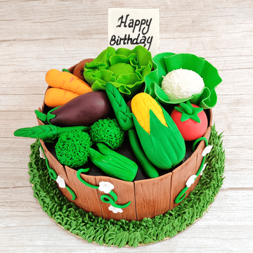 Raw Vegetable Birthday Cake | Veggie Cakes, Vegetable Cake