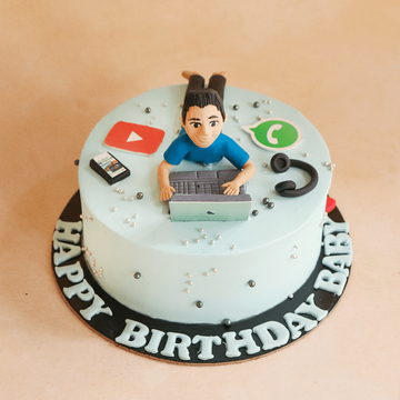 Buy Office Guy Theme Fondant Cake Online in Delhi NCR : Fondant Cake Studio