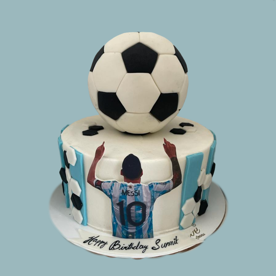 Lionel Messi's Sports Theme Cake, A Customize Sports Theme cake