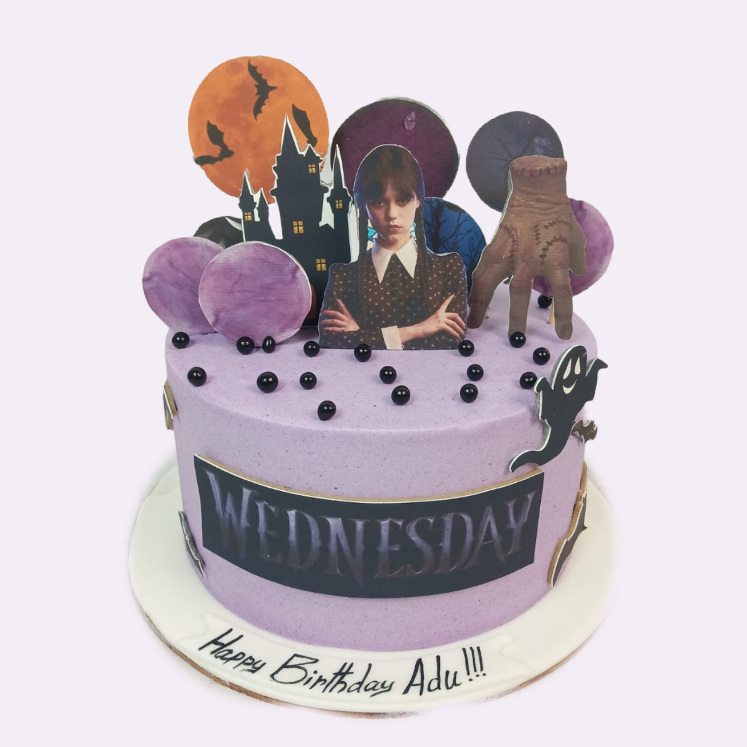 Personalised birthday cake with the most watched Netflix series by young  teens: Wednesday Addams