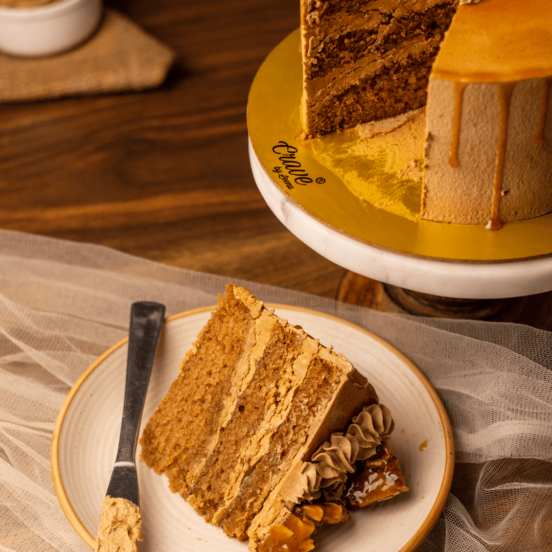 Coffee Butterscotch Cake - Crave by Leena