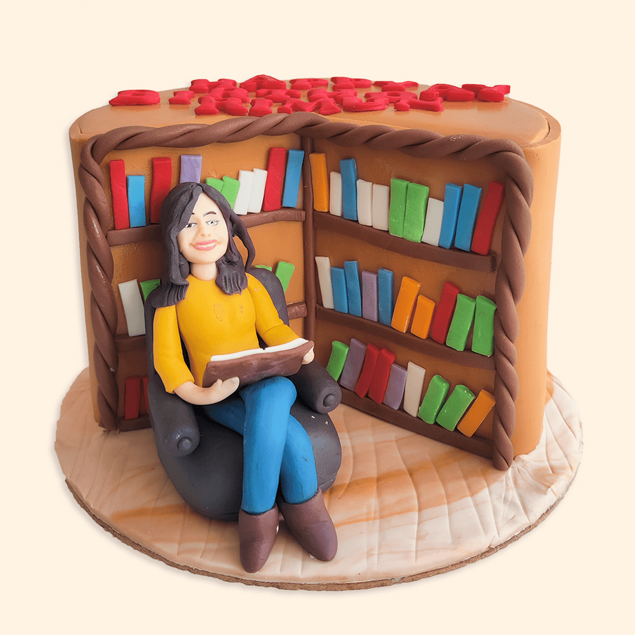 Tea, Macarons & Recipe Book Birthday Cake