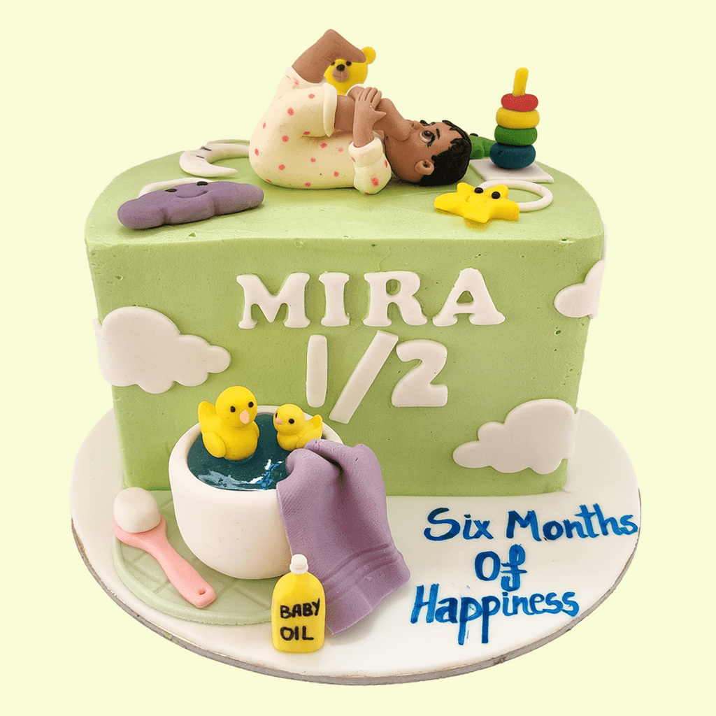 Six Month Birthday Cake | Cake, Cake pricing, Birthday cake