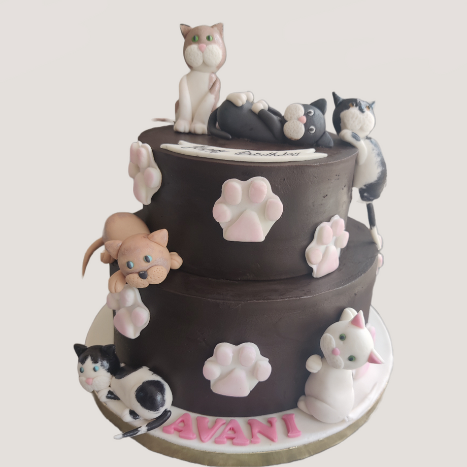 Cute Kittens Birthday Cake with Name Editor - Best Wishes Birthday Wishes  With Name
