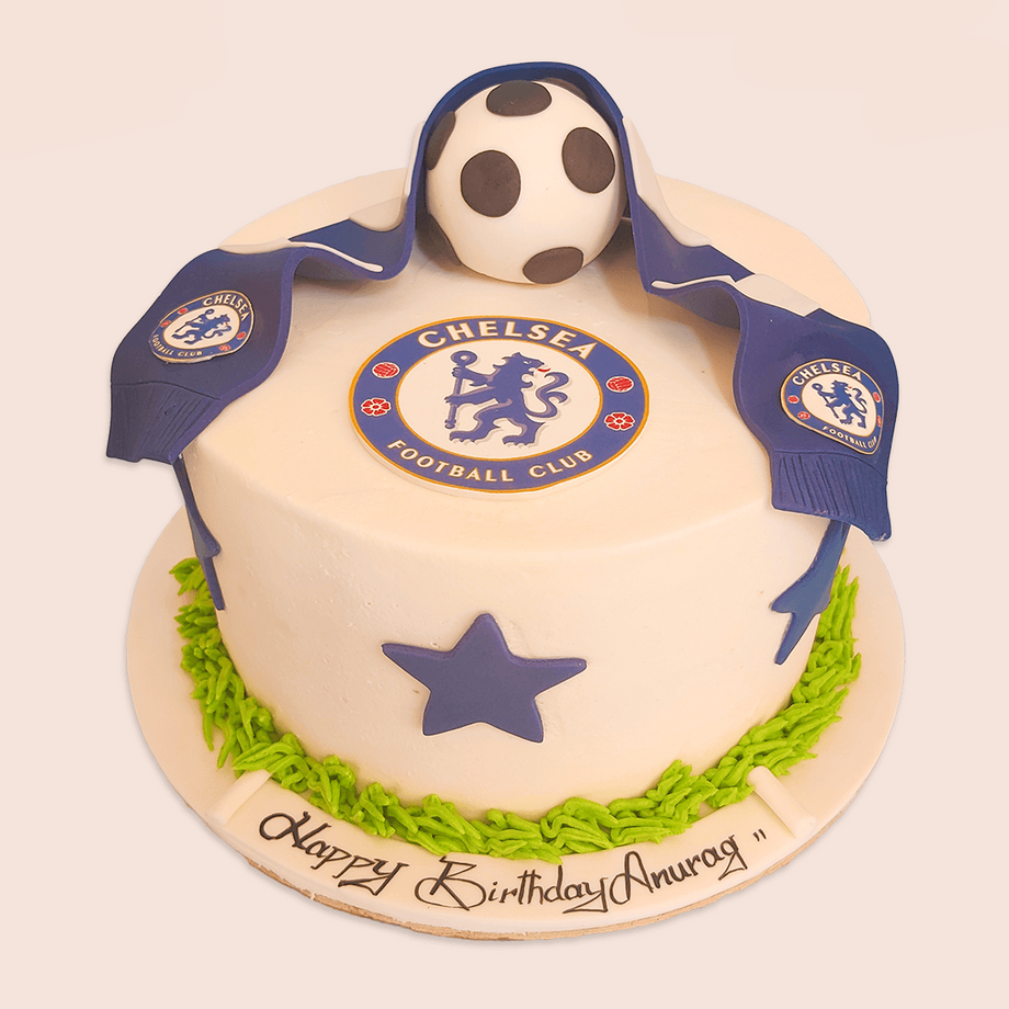 Chelsea football cake | Chelsea football cake, Football birthday cake,  Soccer birthday cakes