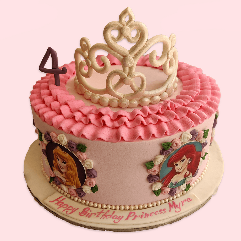 Personalised birthday cakes with her favorite Disney princess