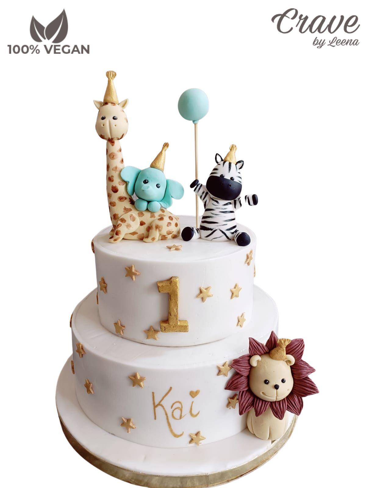 Animals Party Theme Cake – Honeypeachsg Bakery