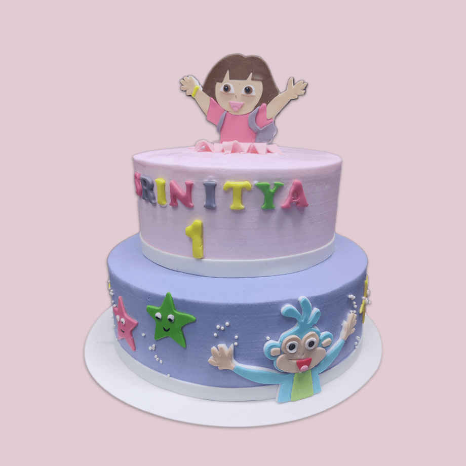 Luvish Creation Dora buji Theme Cake Topper ( Customised Name Age Age ) :  Amazon.ae: Toys