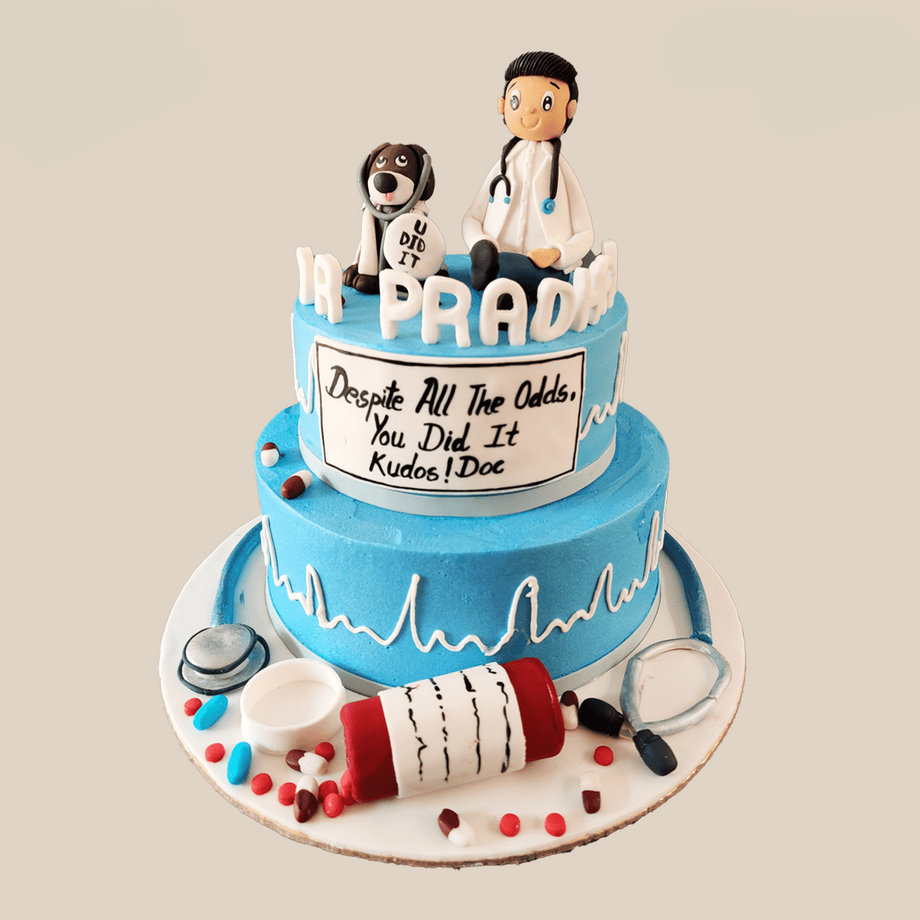 Order Dr Birthday Cake Online at Best Price | FaridabadCake